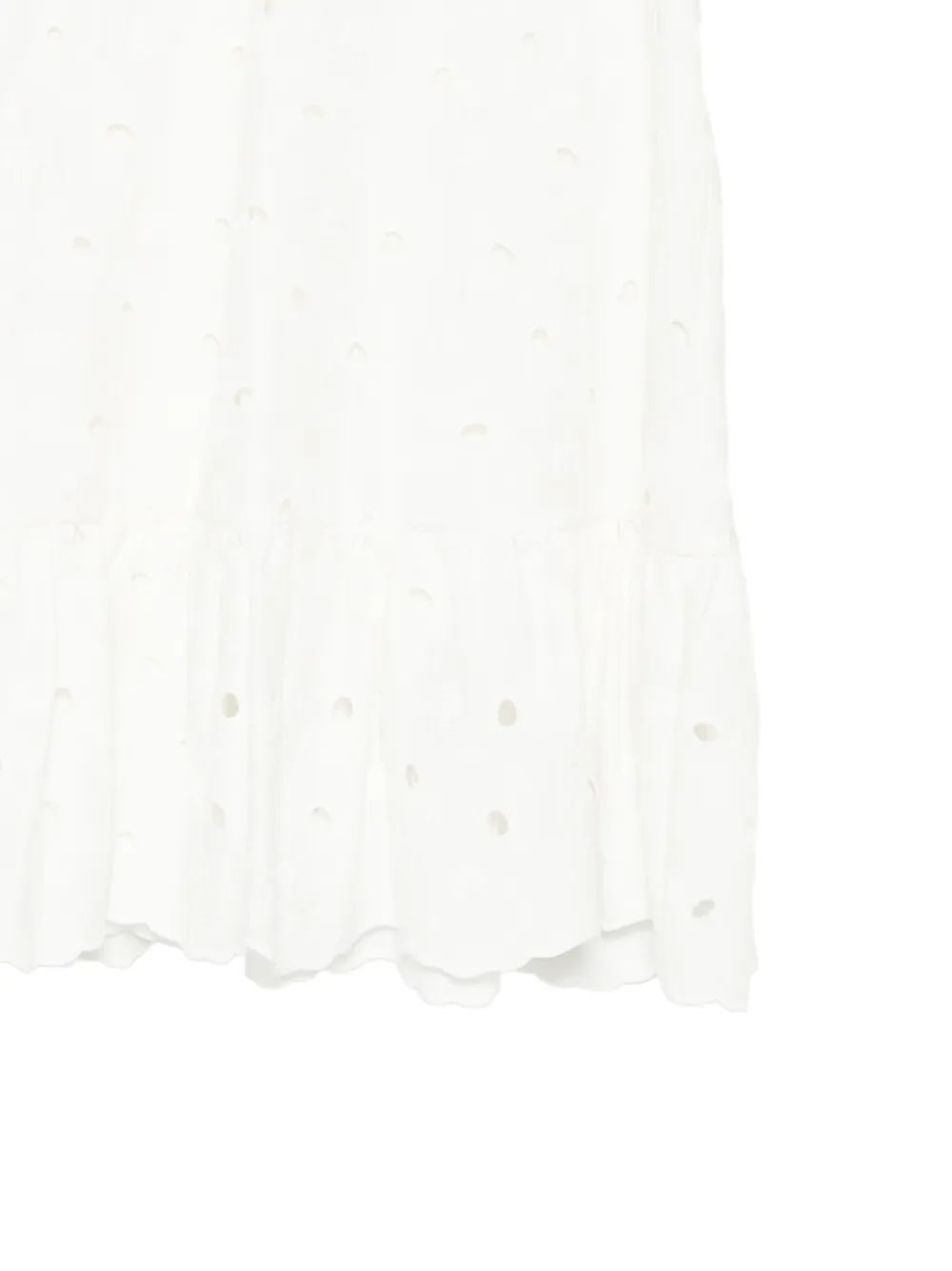Vivetta Broderie anglaise mini-jurk Wit