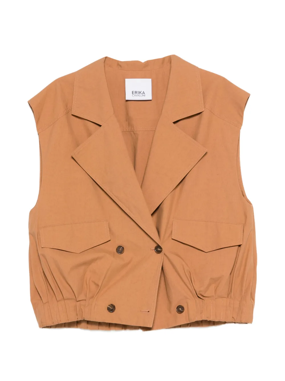 Erika Cavallini Gilet doppiopetto - Toni neutri