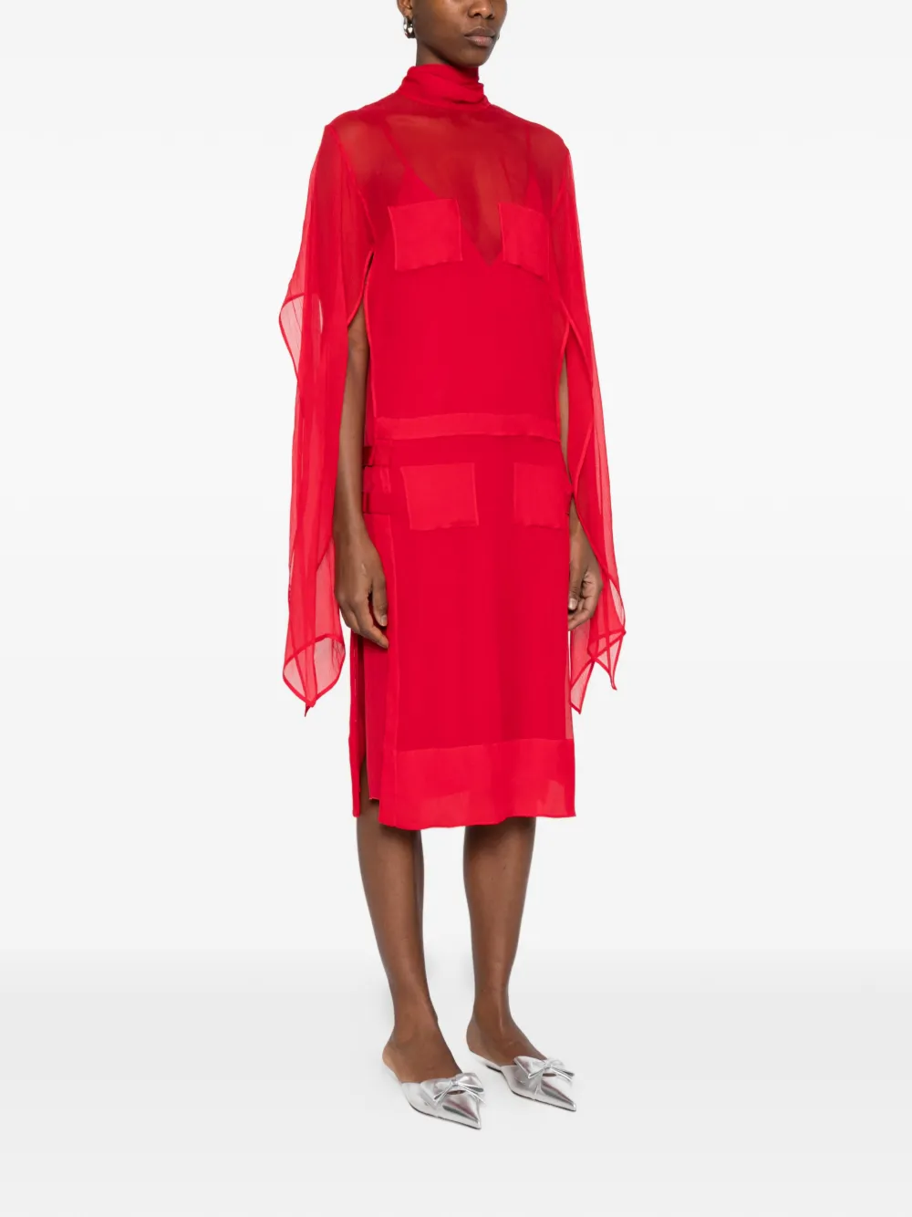  Nº21 Pocket Tie Dress - Red 