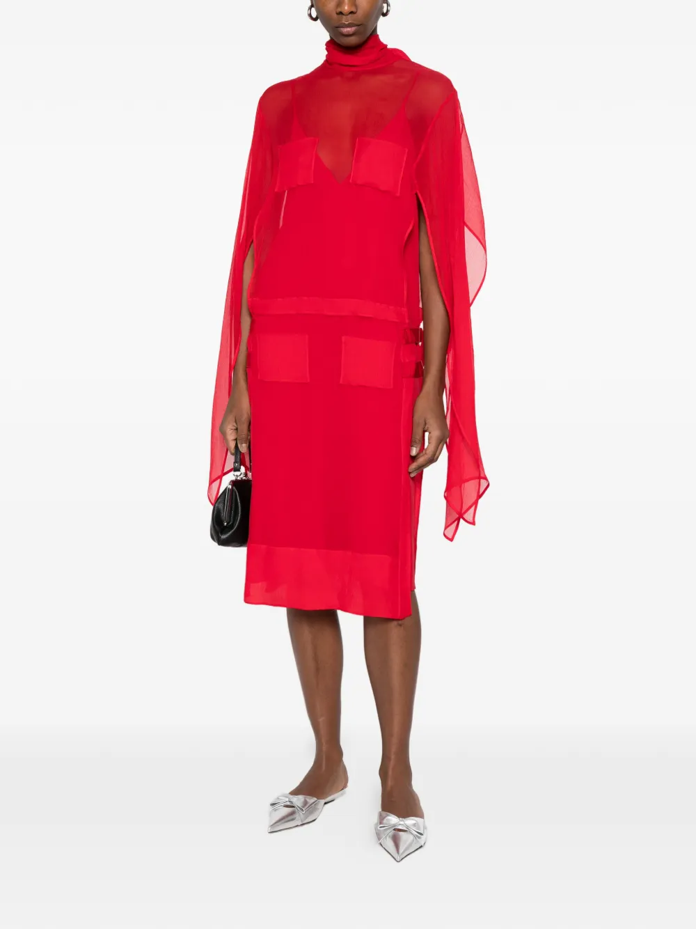  Nº21 Pocket Tie Dress - Red 