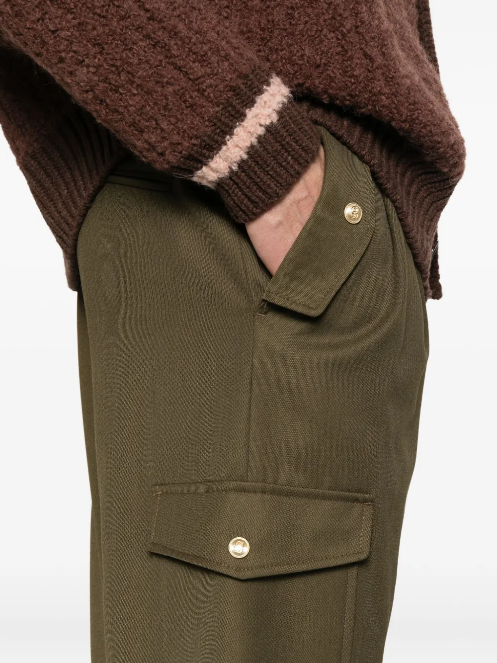 Drôle De Monsieur Wollen straight broek Bruin