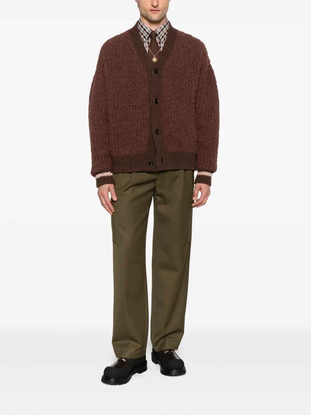 Drôle De Monsieur Wollen straight broek - Bruin