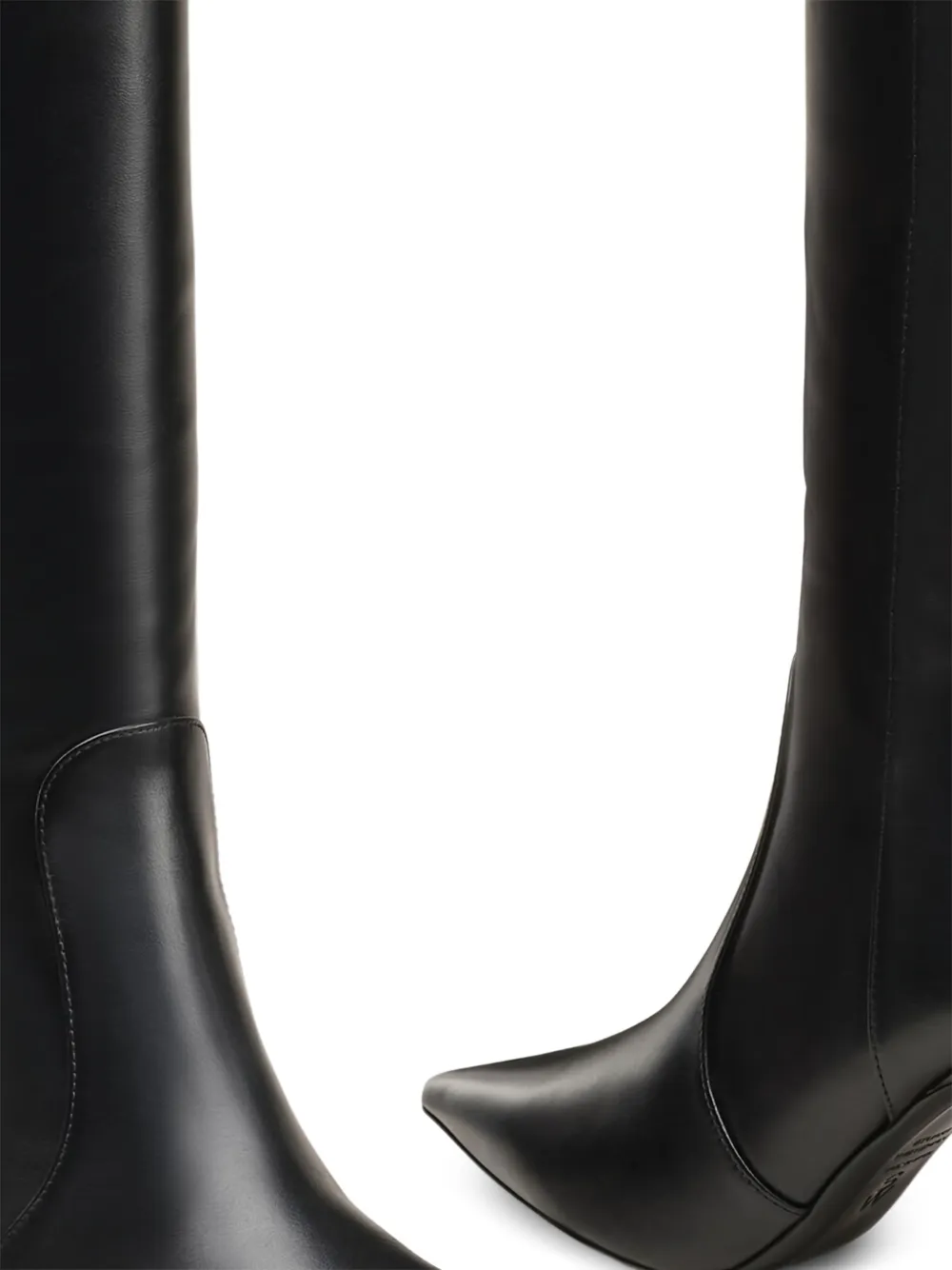 Stuart Weitzman 85 mm Vinnie laarzen met puntige neus en rits Zwart