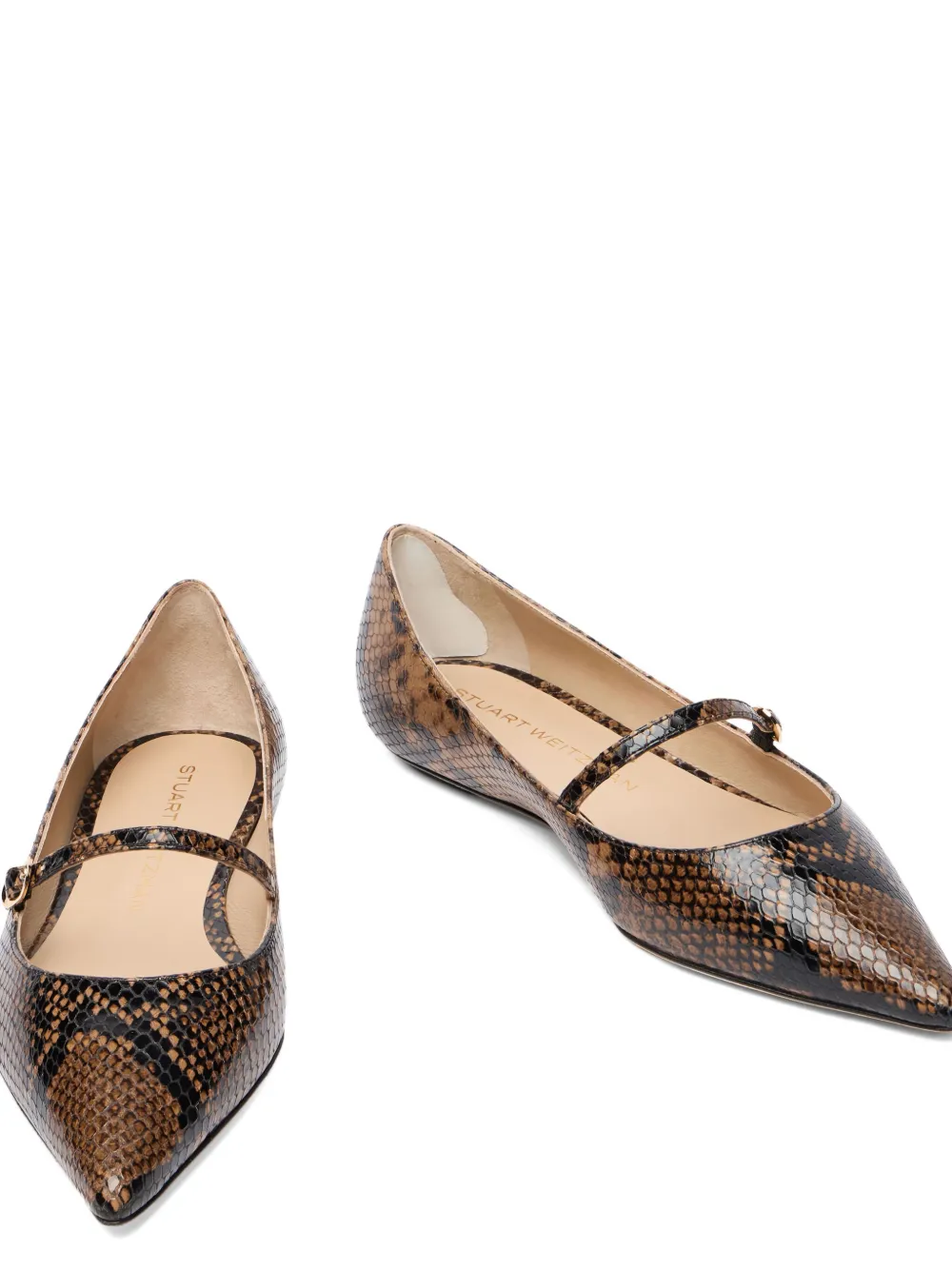 Stuart Weitzman Emilia Ballet Flats In Animal Print