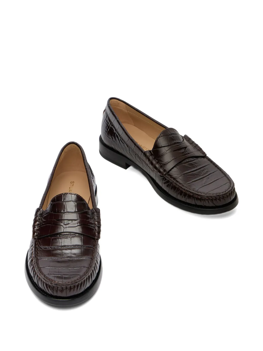 Stuart Weitzman Lottie Loafers In Brown