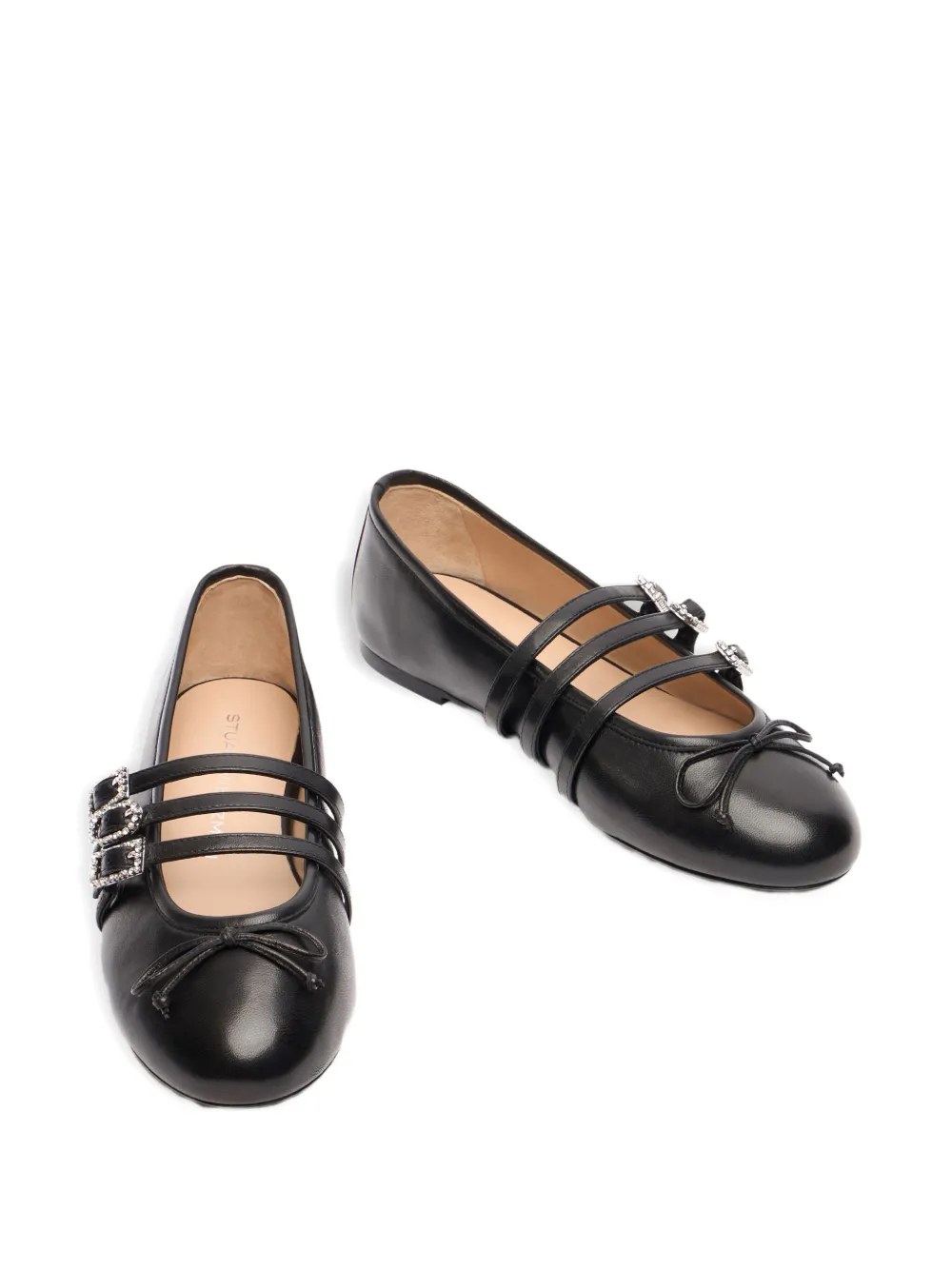 Stuart Weitzman Celeste Ballet Flats In Black
