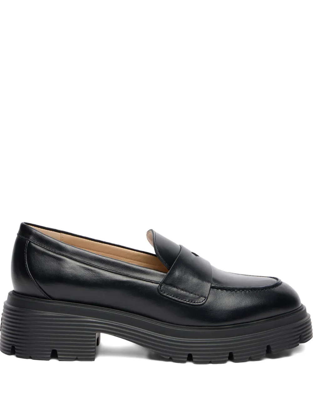 Stuart Weitzman Hudson Lite penny-slot lug-sole loafer | Black | Image 1