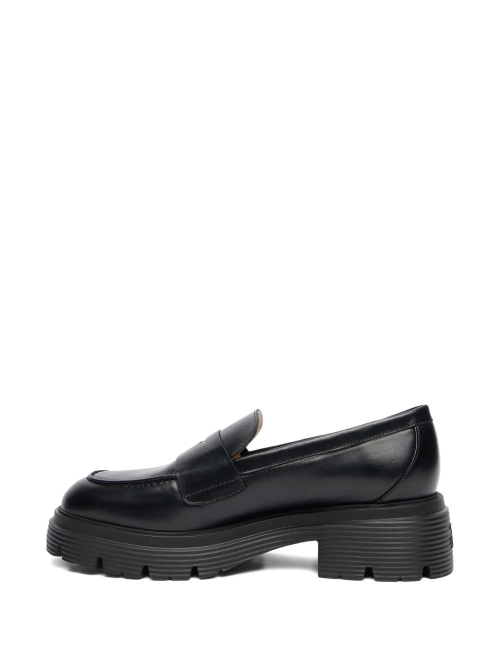 Stuart Weitzman Hudson Lite Penny-slot Lug-sole Loafer In Black