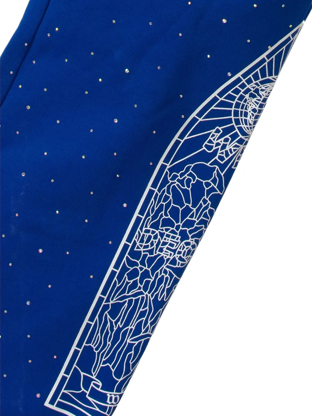 Who Decides War rhinestone-embellished track pants - Blauw