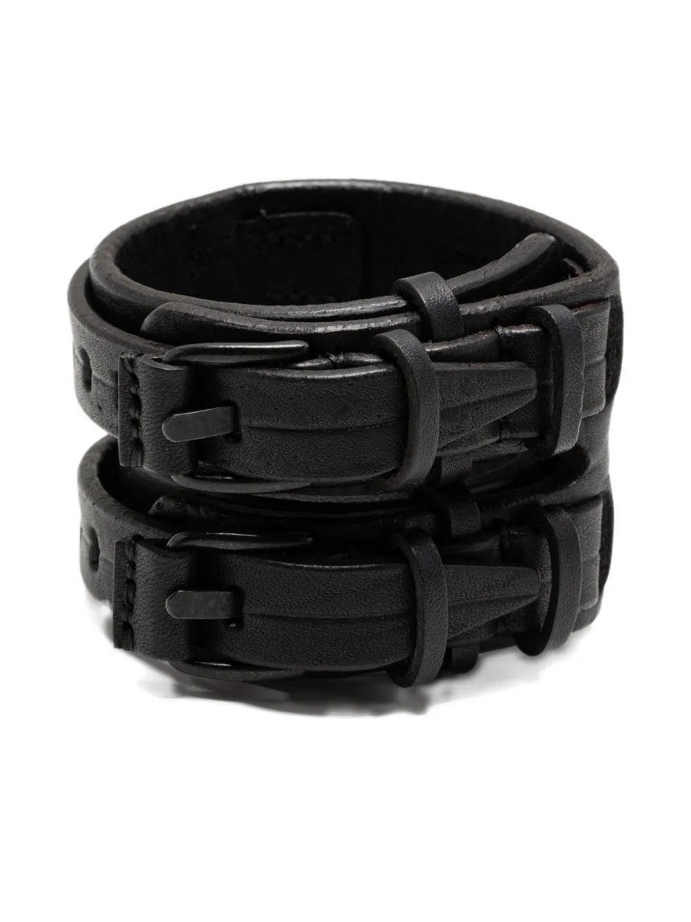 Julius pulsera con doble cinturón | negro | Image 1