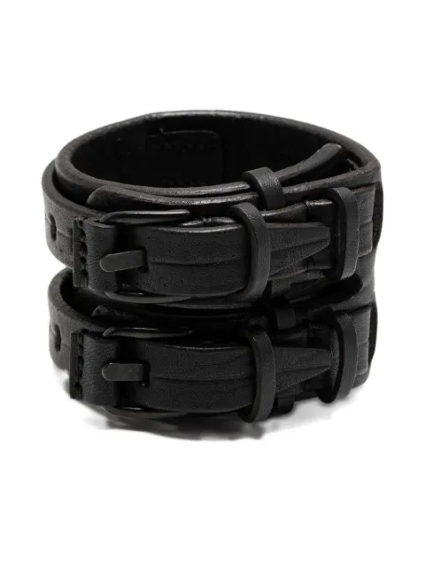 Julius double-belt leather bracelet