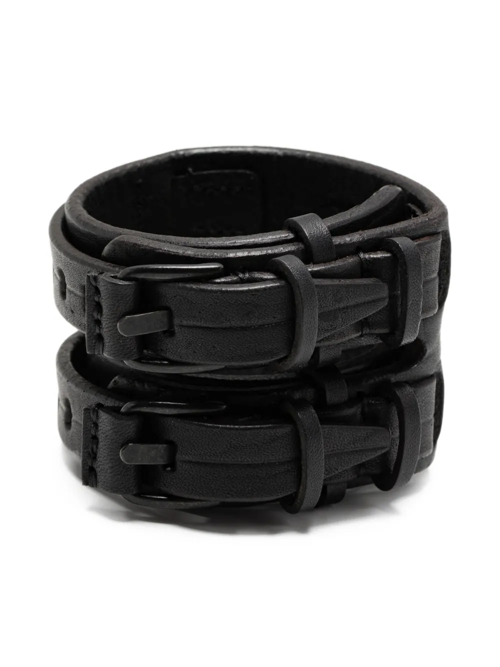 Julius pulsera con doble cinturón | negro | Image 1