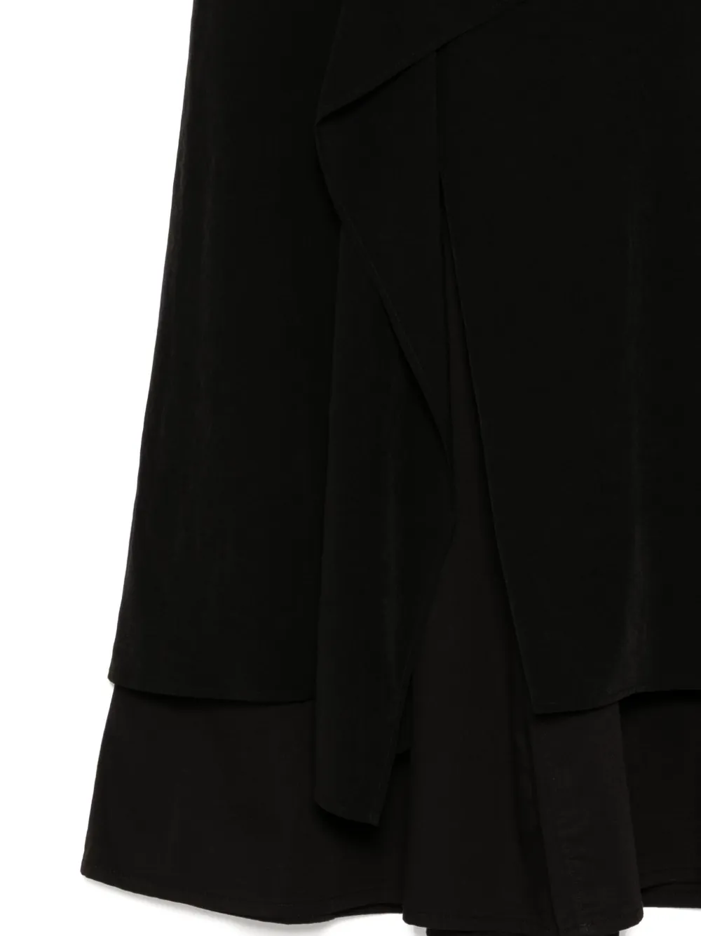 Yohji Yamamoto Twill gedrapeerde broek Zwart