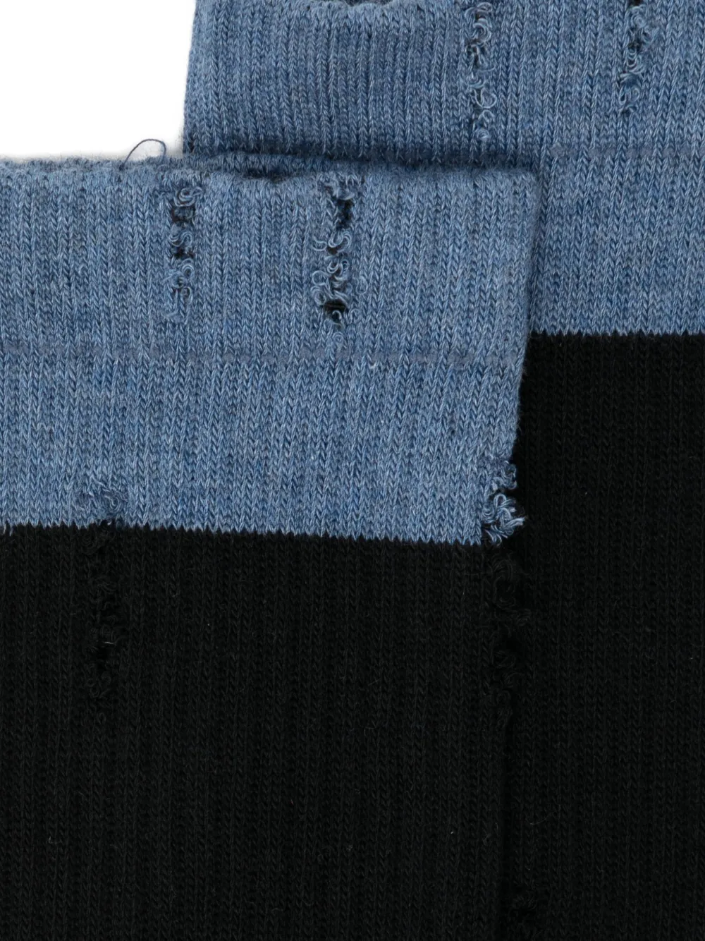 Yohji Yamamoto Ribbed Ankle Socks In Black