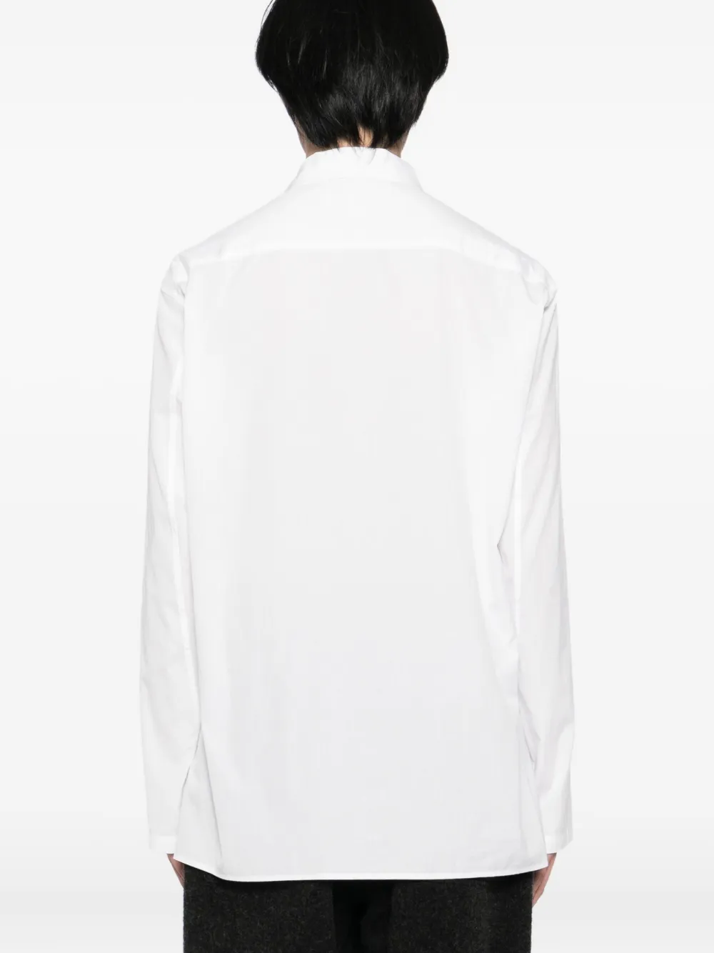 Yohji Yamamoto Button-up Long-sleeved Shirt In White