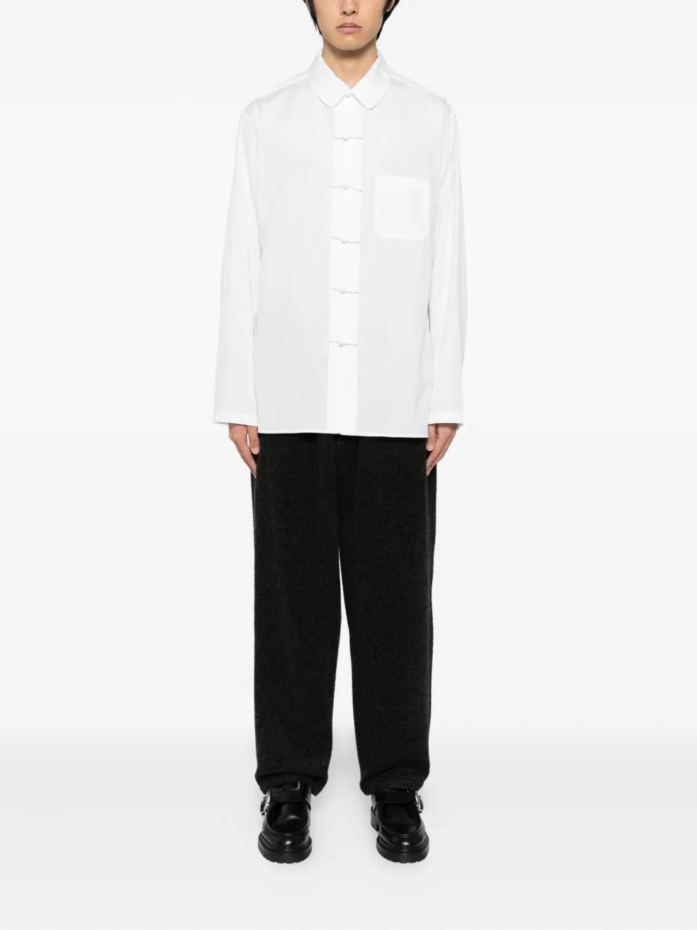 Yohji Yamamoto Button-up overhemd - Wit