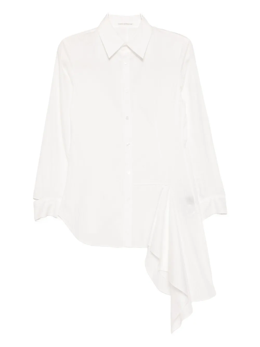 Yohji Yamamoto Asymmetrisches Langarmshirt In Neutral