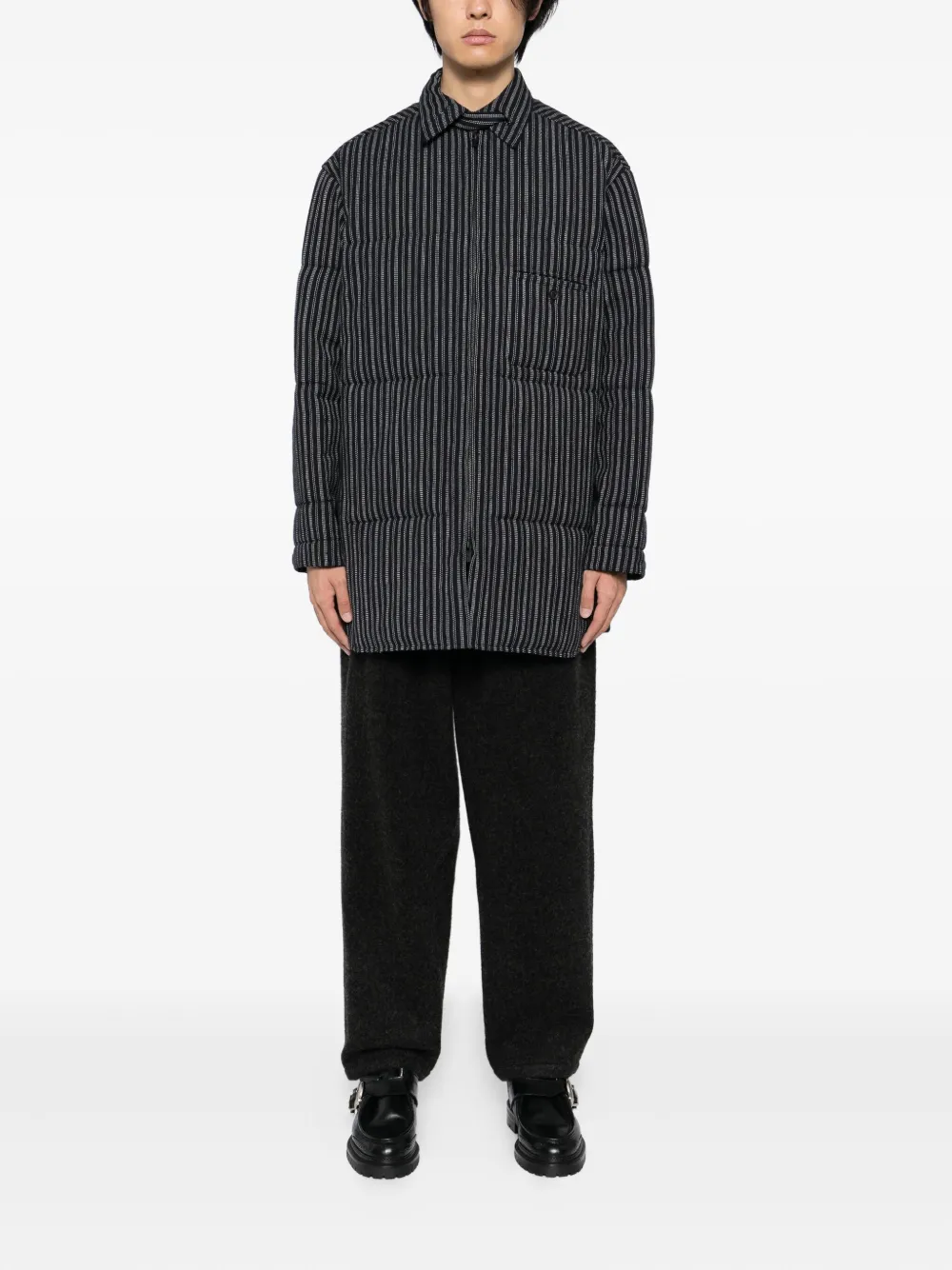 Yohji Yamamoto Broek met toelopende pijpen - Grijs