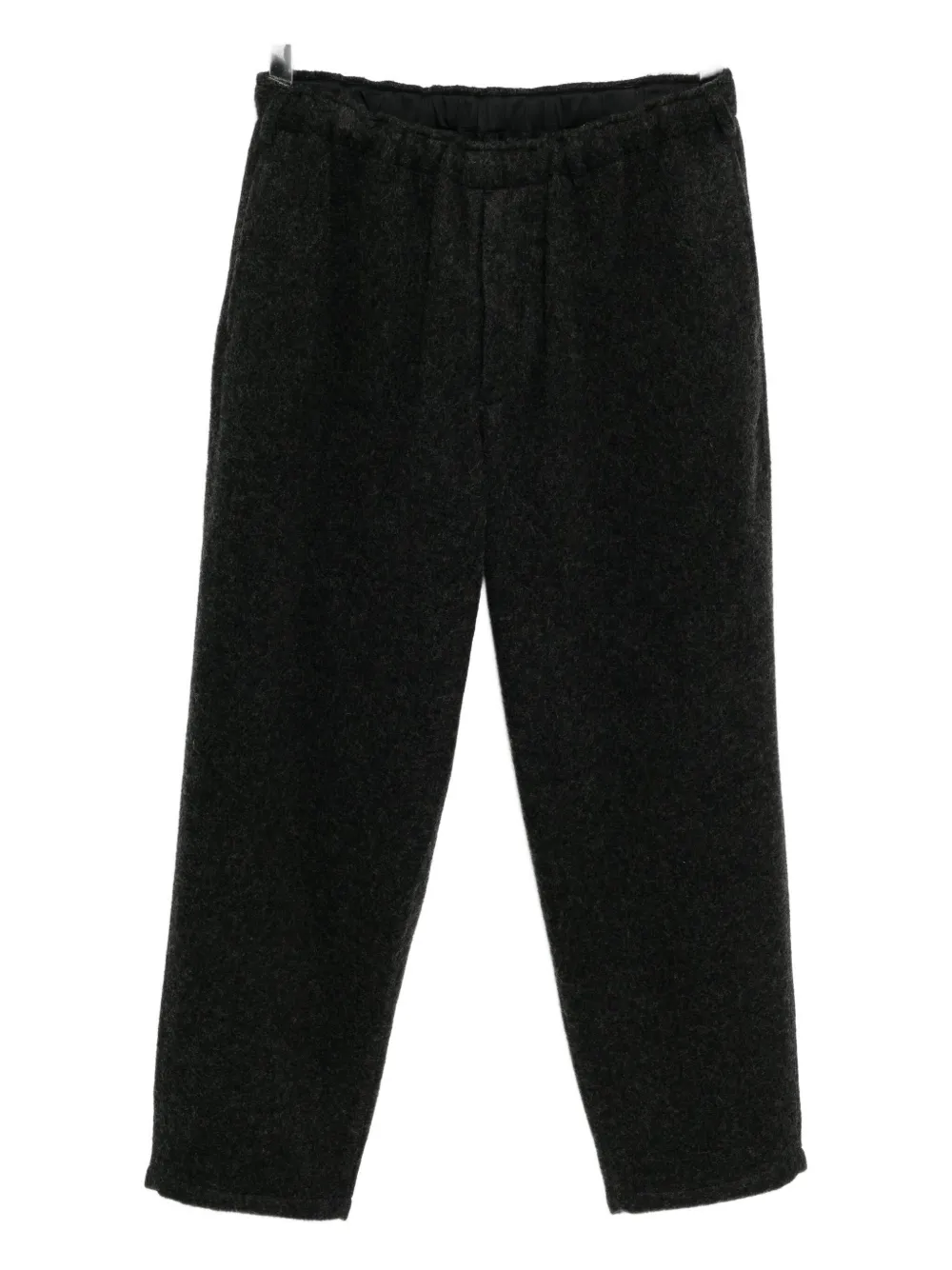 Yohji Yamamoto Drawstring Tapered Trousers In Black