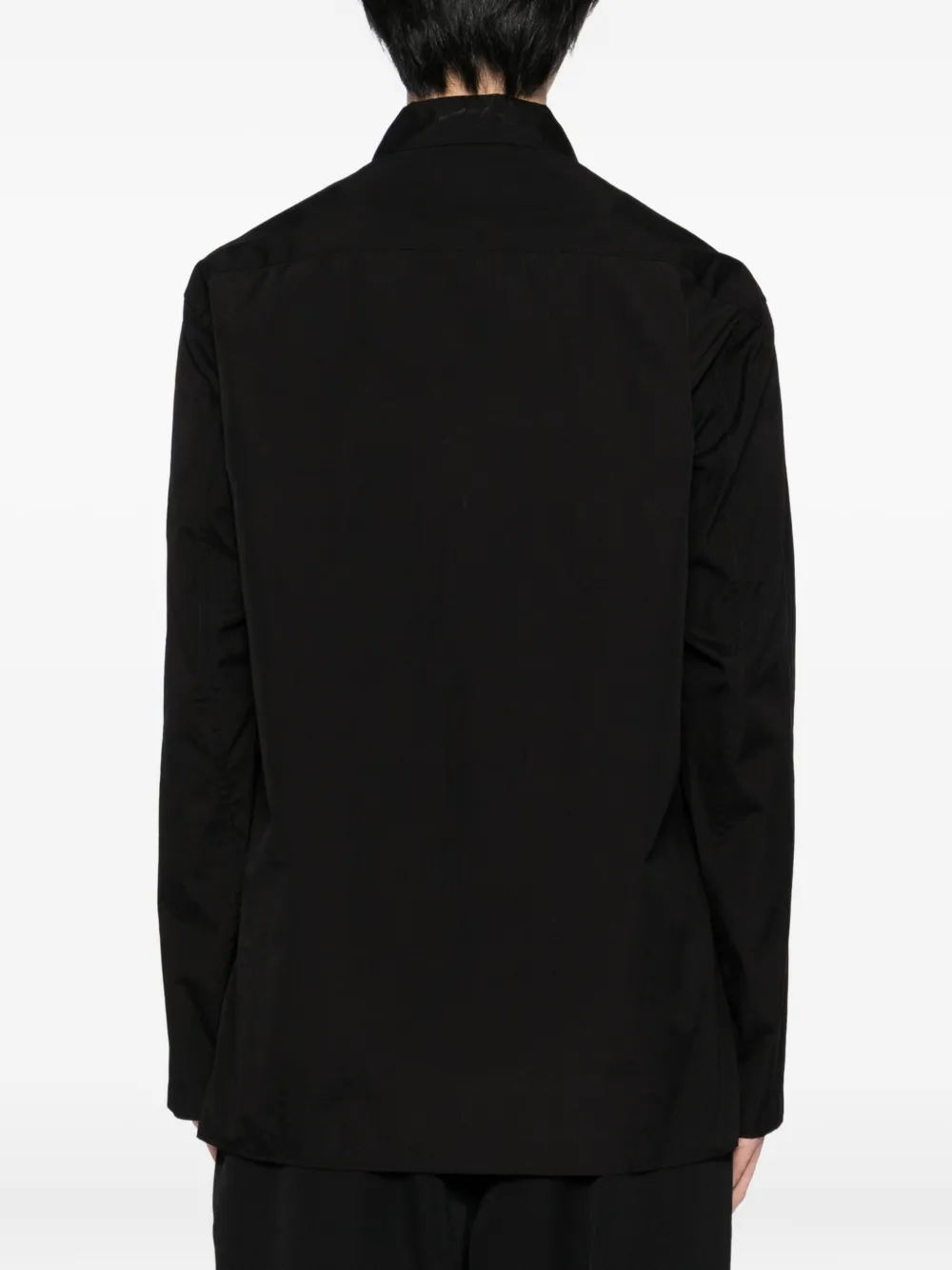 Yohji Yamamoto Button-up Long-sleeved Shirt In Black