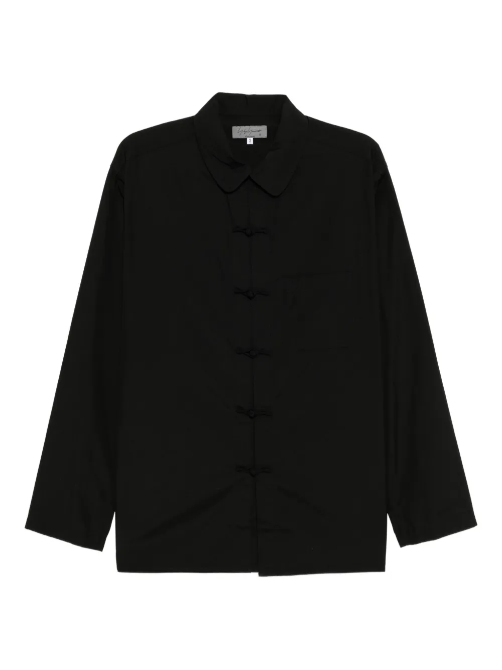 Yohji Yamamoto button-up long-sleeved shirt | Black | Image 1