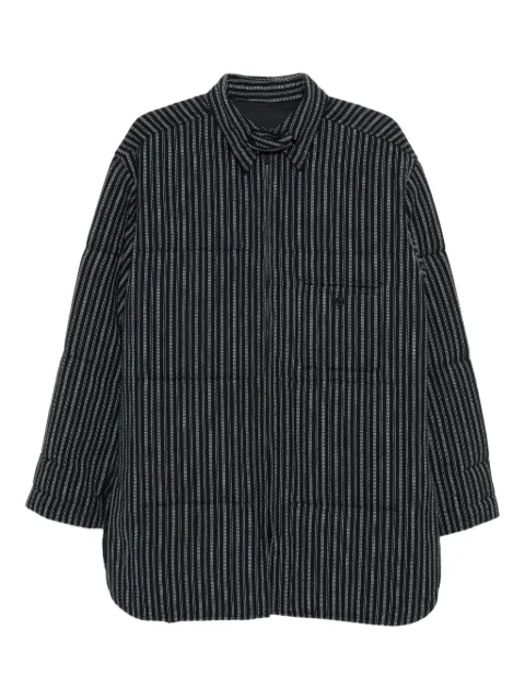 Yohji Yamamoto stripe-printed coat
