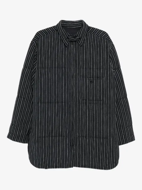 Yohji Yamamoto stripe-printed coat