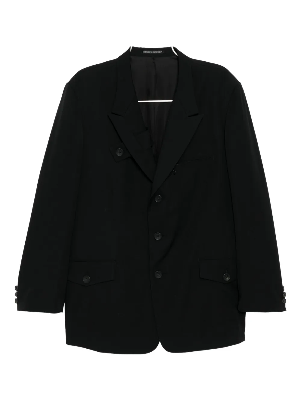 Yohji Yamamoto Single Breasted Blazer In Black
