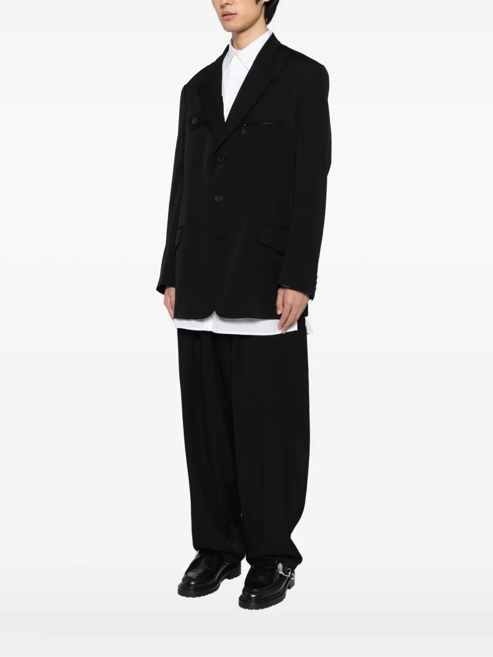 Yohji Yamamoto Single Breasted Blazer In Black