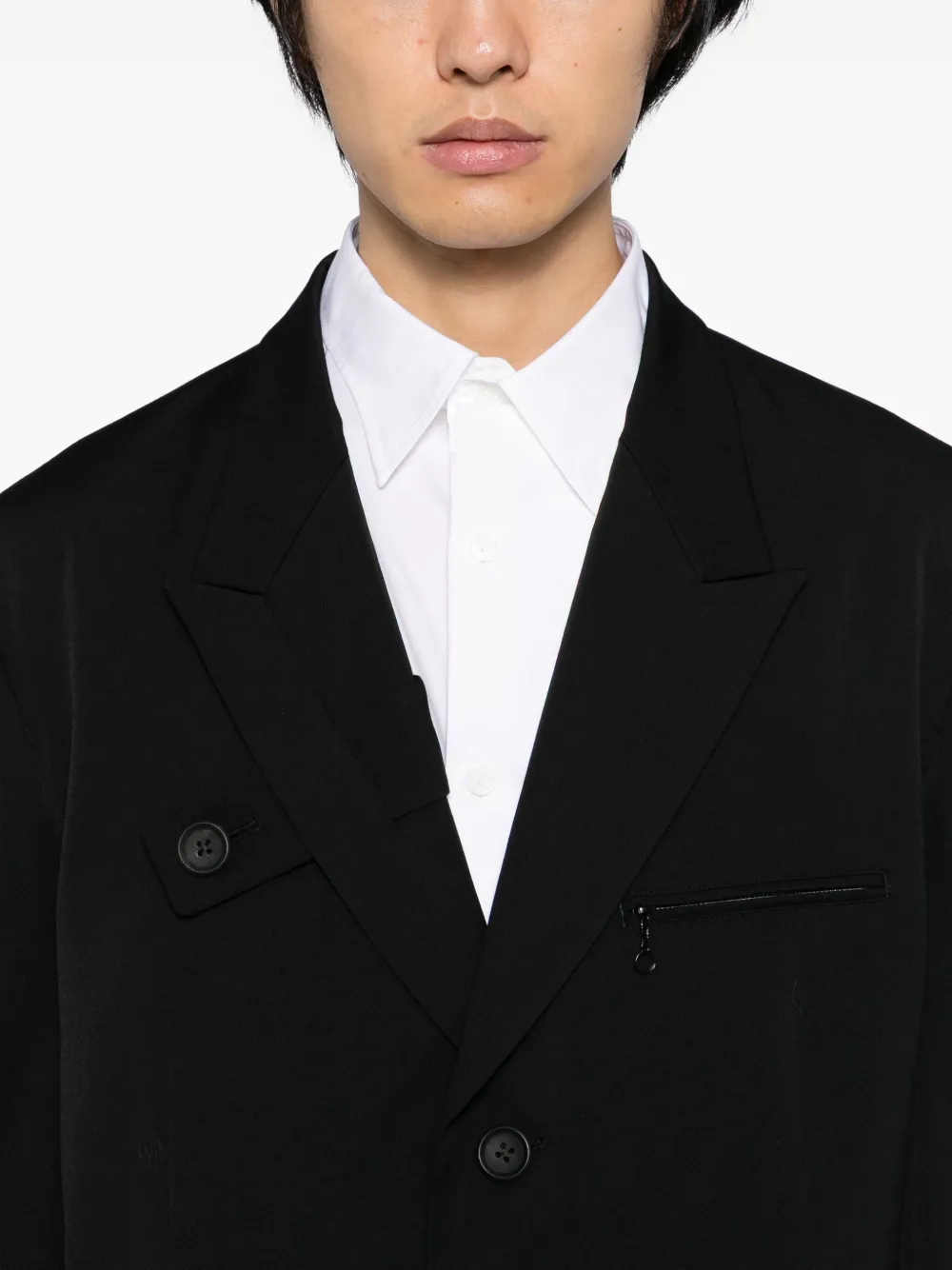Yohji Yamamoto Single Breasted Blazer In Black