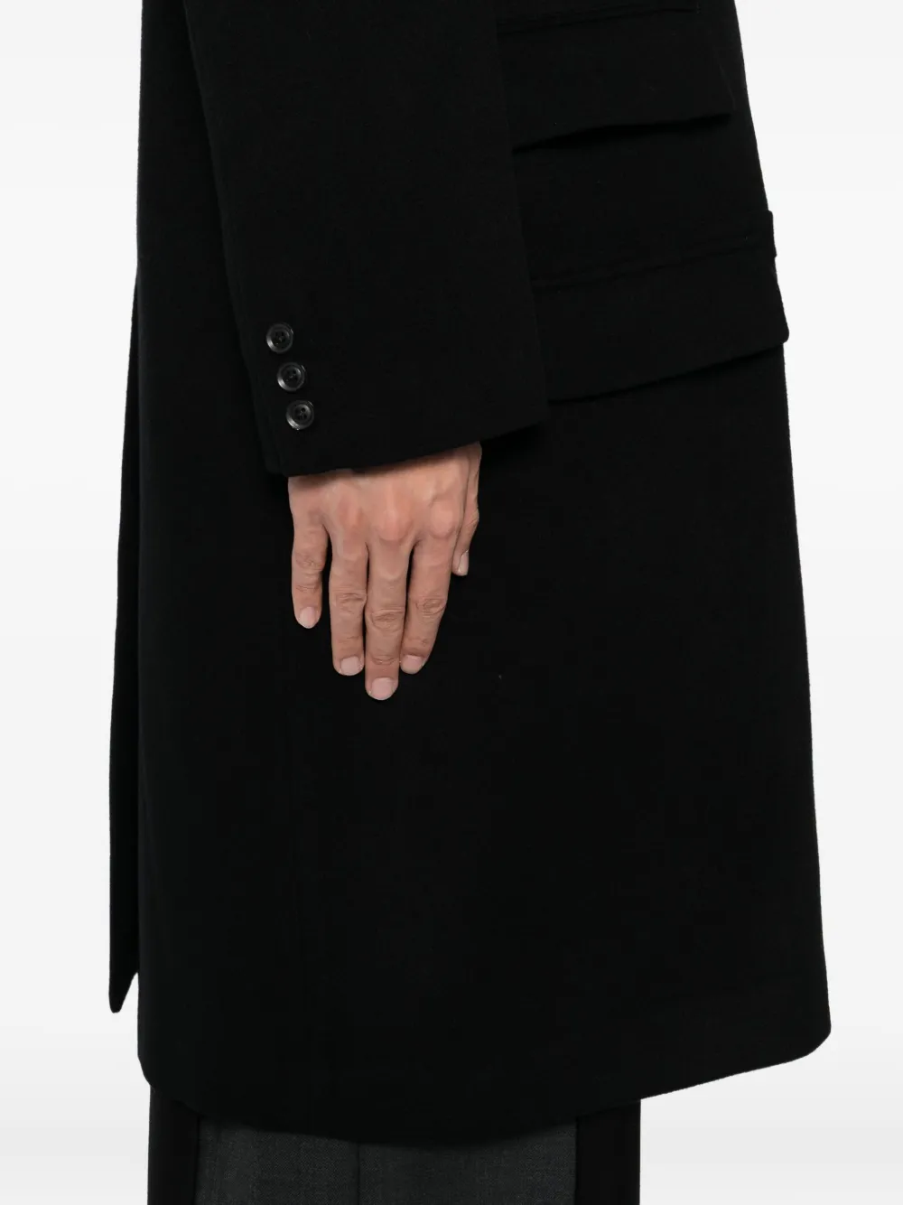 Yohji Yamamoto Doctor's Coat In Black