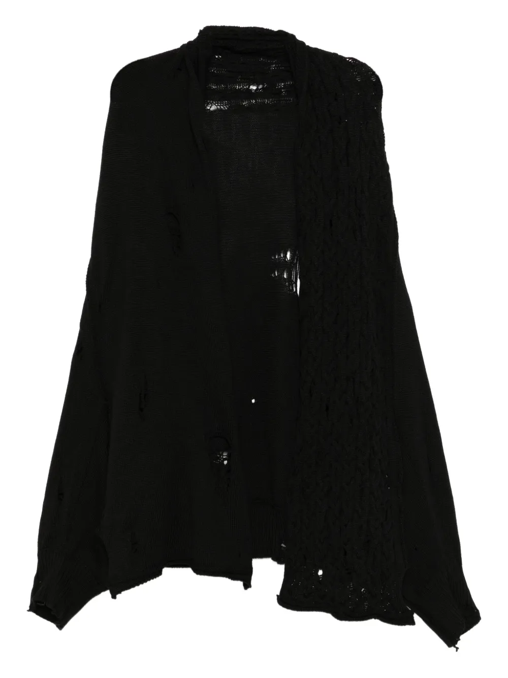 Yohji Yamamoto distressed cardigan | Black | Image 1