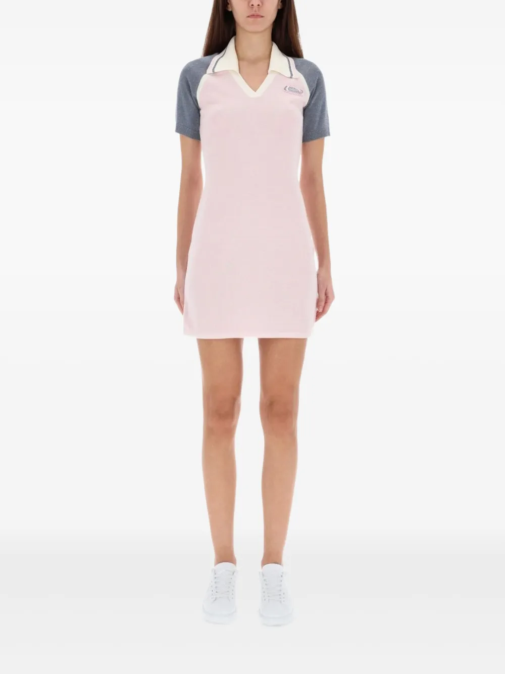 Casablanca short-sleeve polo dress - Roze