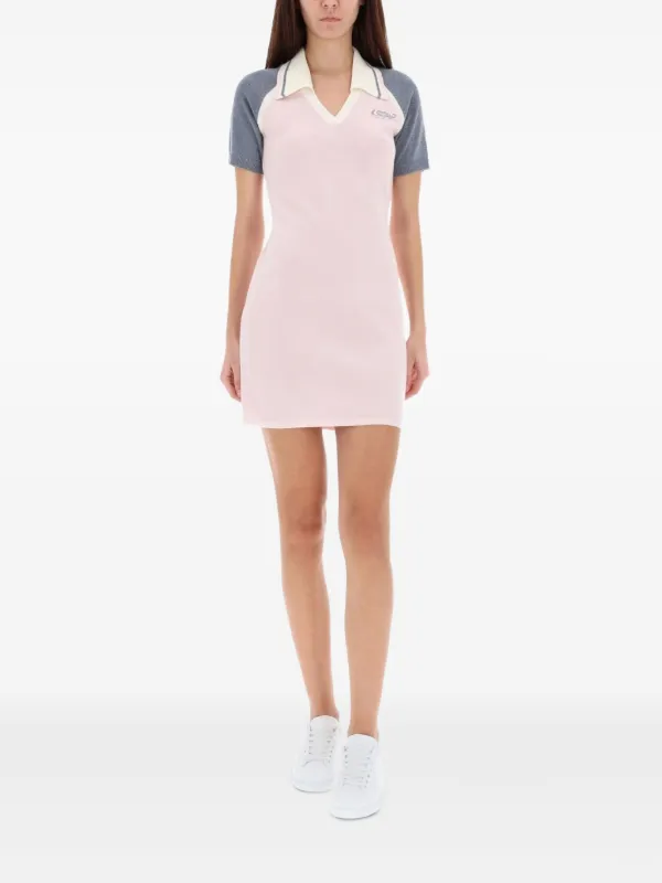 Casablanca Short-Sleeve Polo Dress - Pink