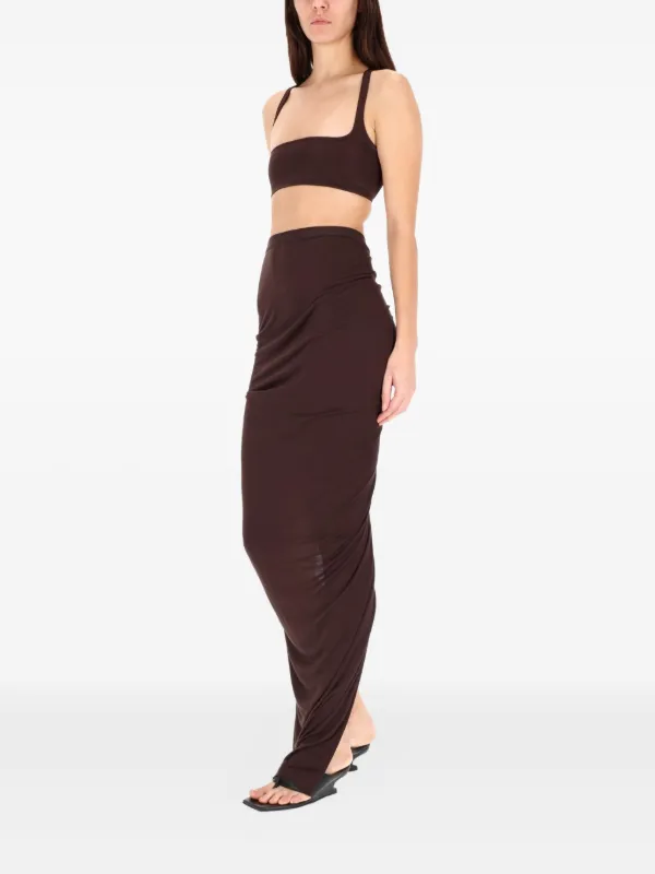 Rick Owens Lilies square-neck Top | Brown | FARFETCH