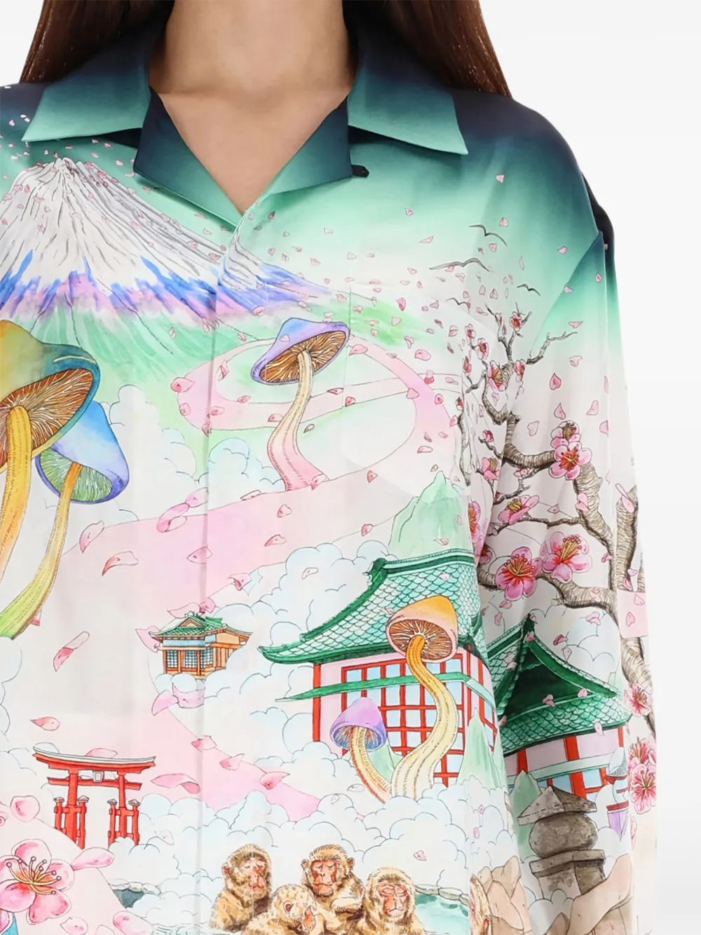 Casablanca graphic-print shirt - Wit