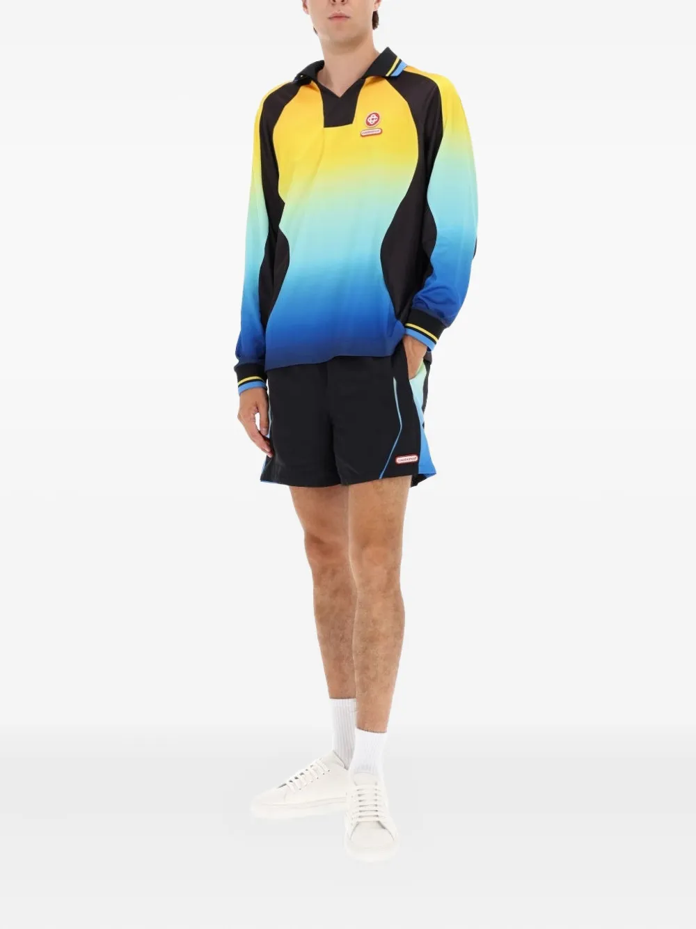 Casablanca gradient long-sleeve T-shirt - Blauw