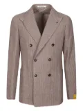 Tagliatore double-breasted striped blazer - Brown