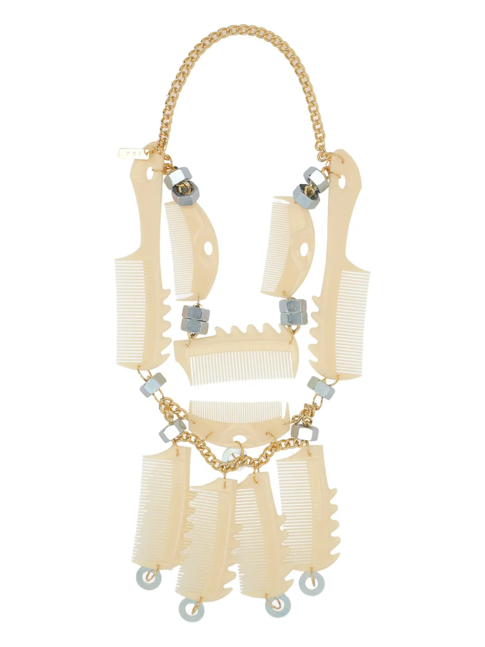Comme des Garçons TAO comb-shaped details necklace | Gold | Image 1