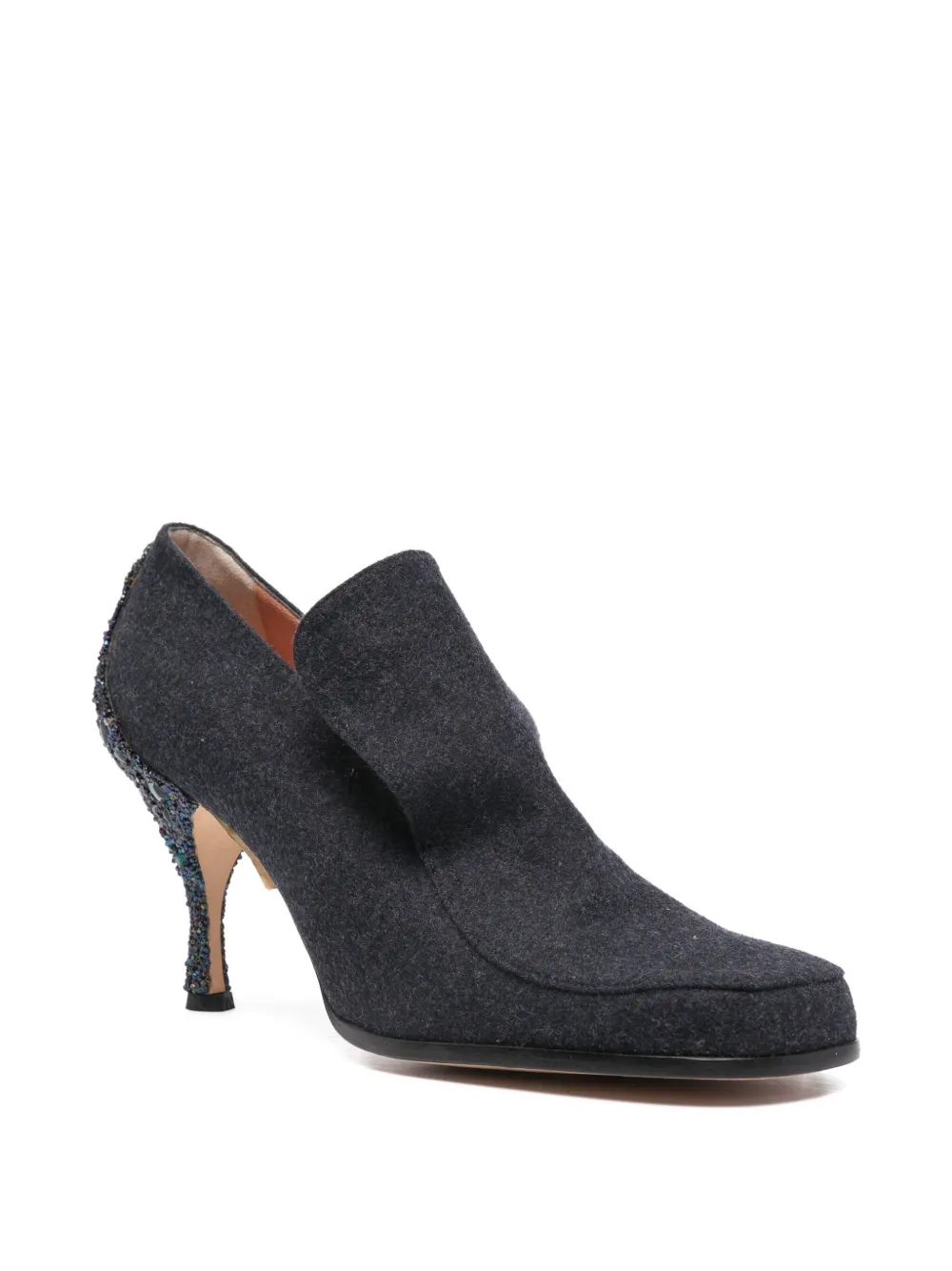 Romeo Gigli Pre-Owned 1990s pumps verfraaid met kristallen - Grijs