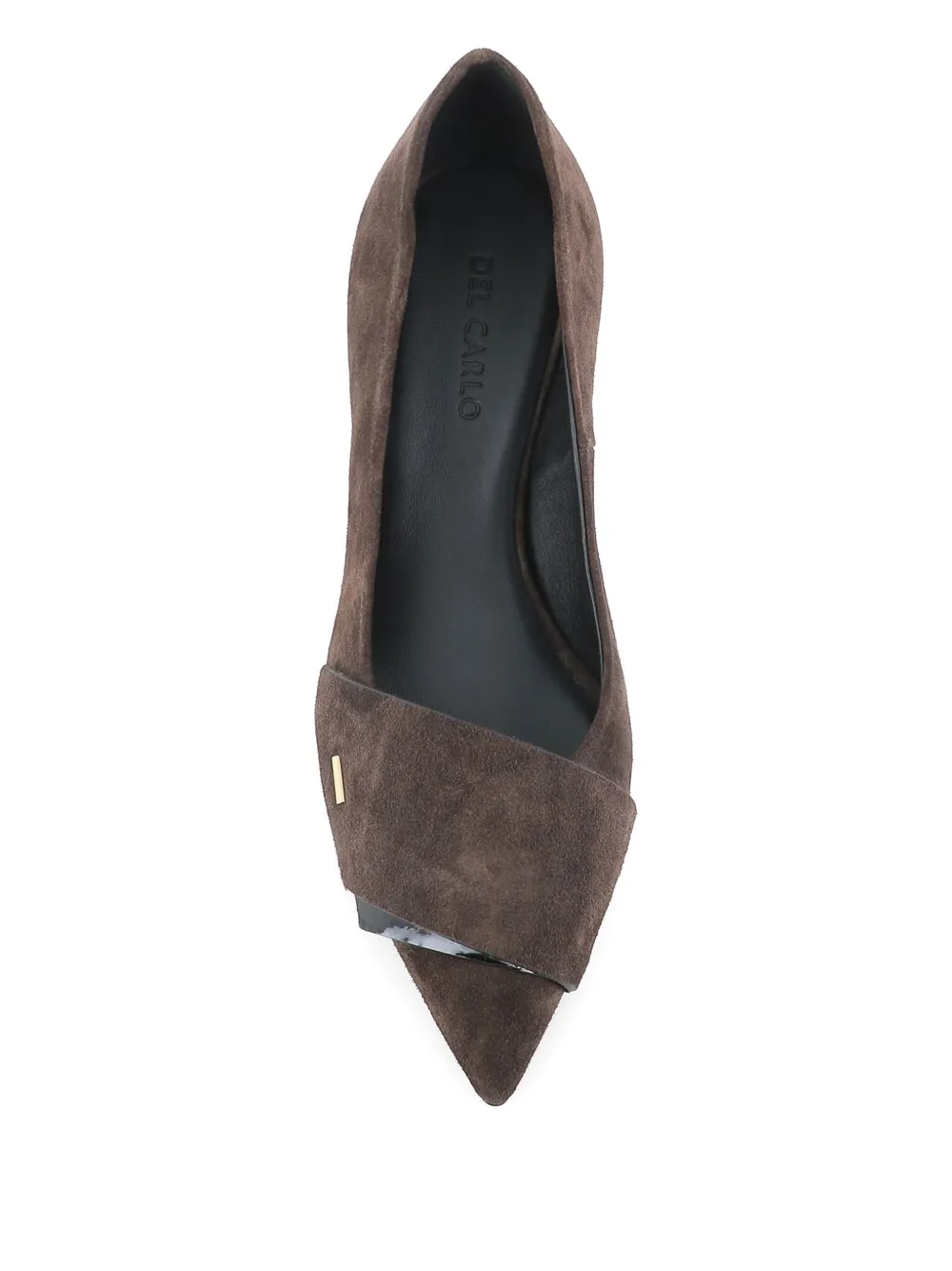 Del Carlo 55mm Pointed Toe Suede Pumps In Brown