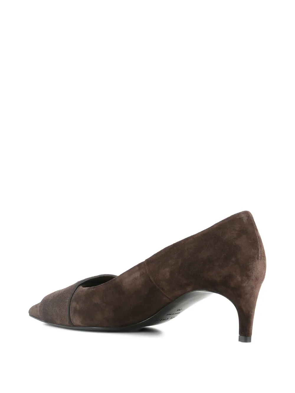 Del Carlo 55mm Pointed Toe Suede Pumps In Brown