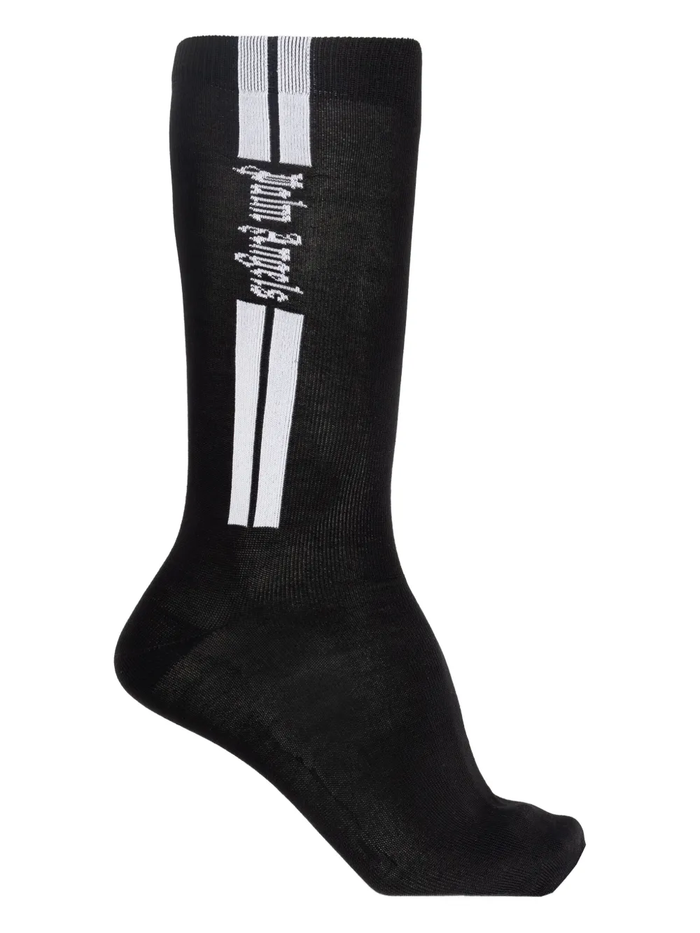 Palm Angels Striped Socks In Black