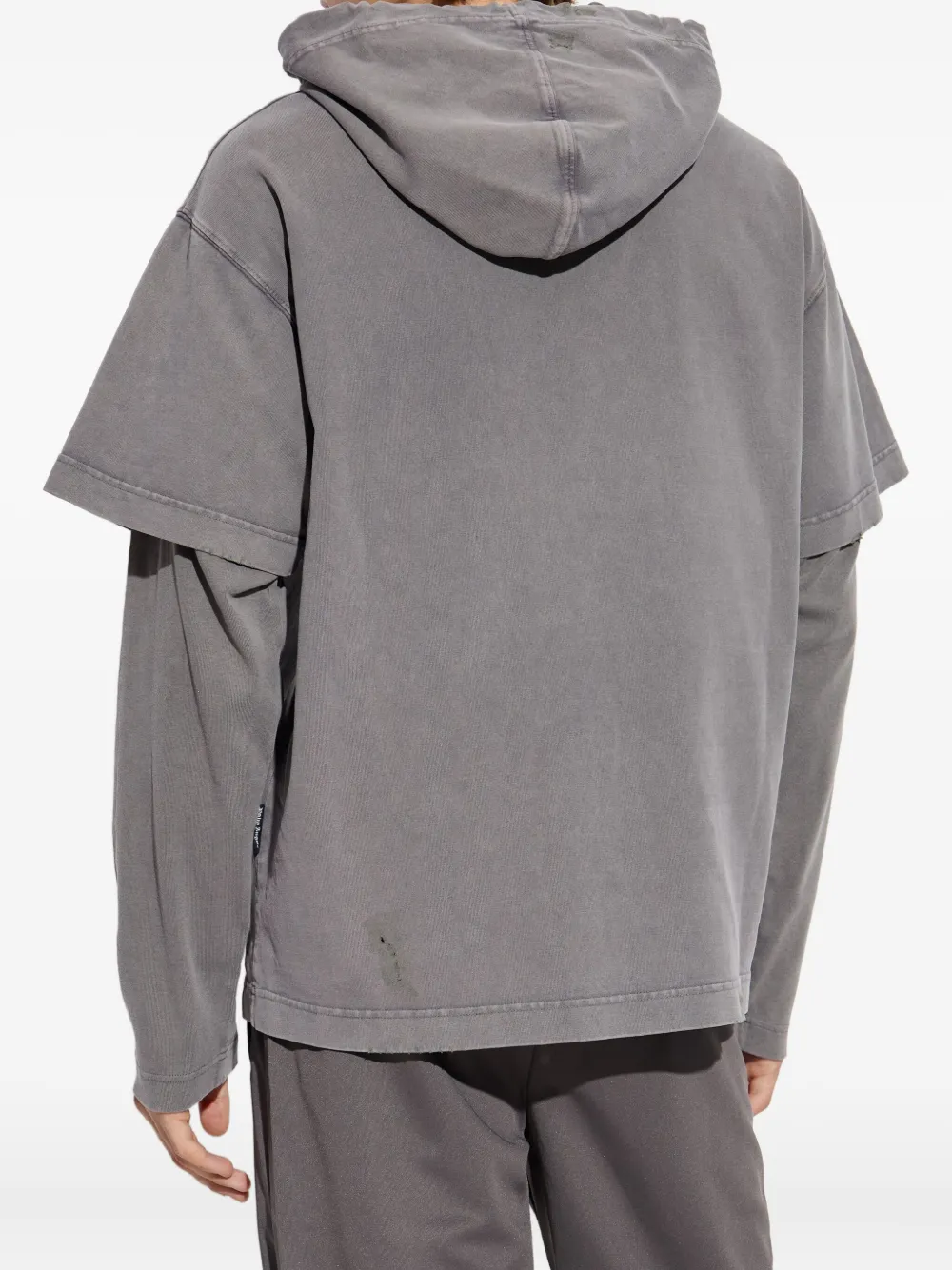 Palm Angels Gelaagde hoodie Grijs