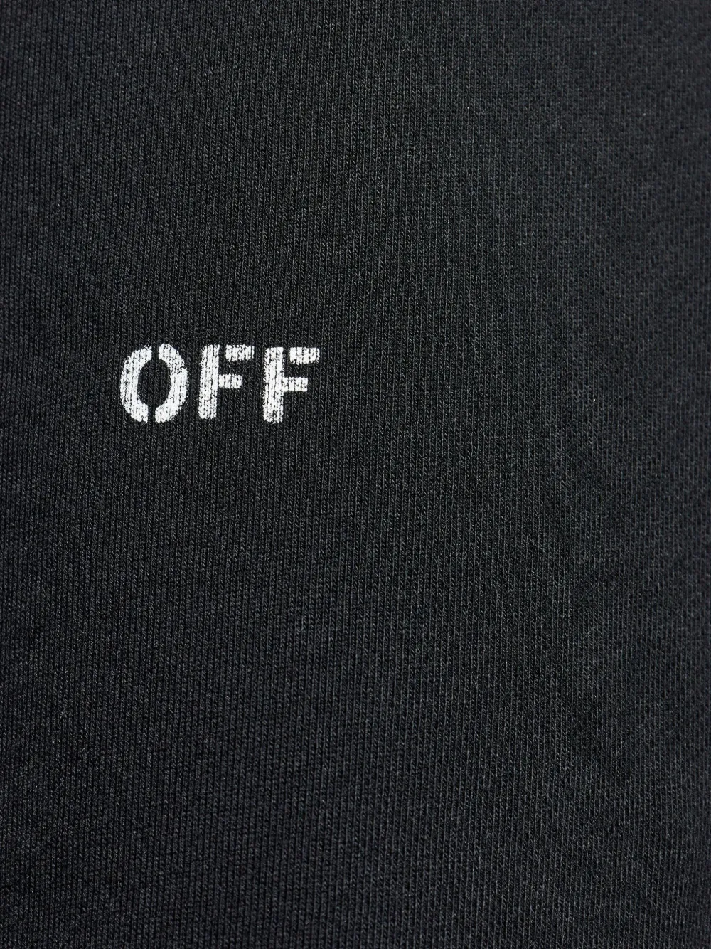 Off-white Stencil Arrow Drawstring Track Pants In Black