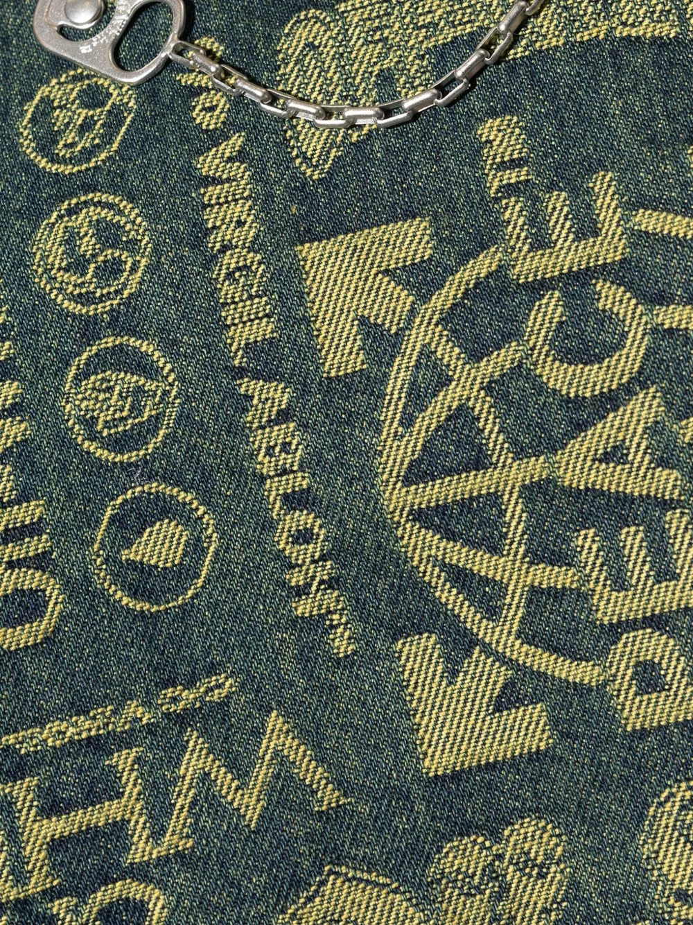 Off-White Denim overhemd met logopatroon Groen