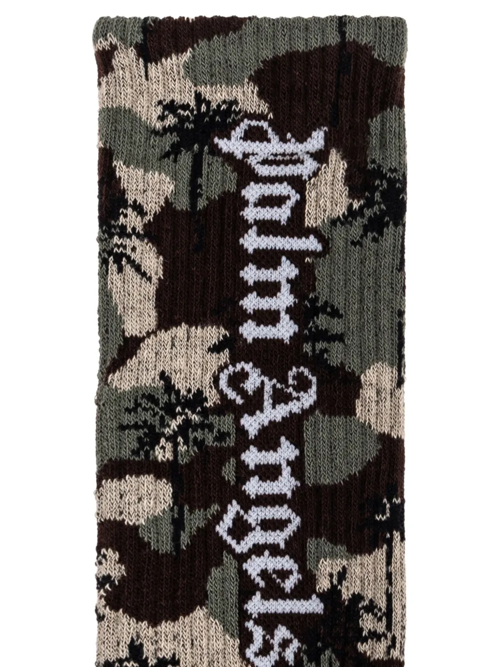 Palm Angels Kids Sokken met camouflageprint en logoprint Groen