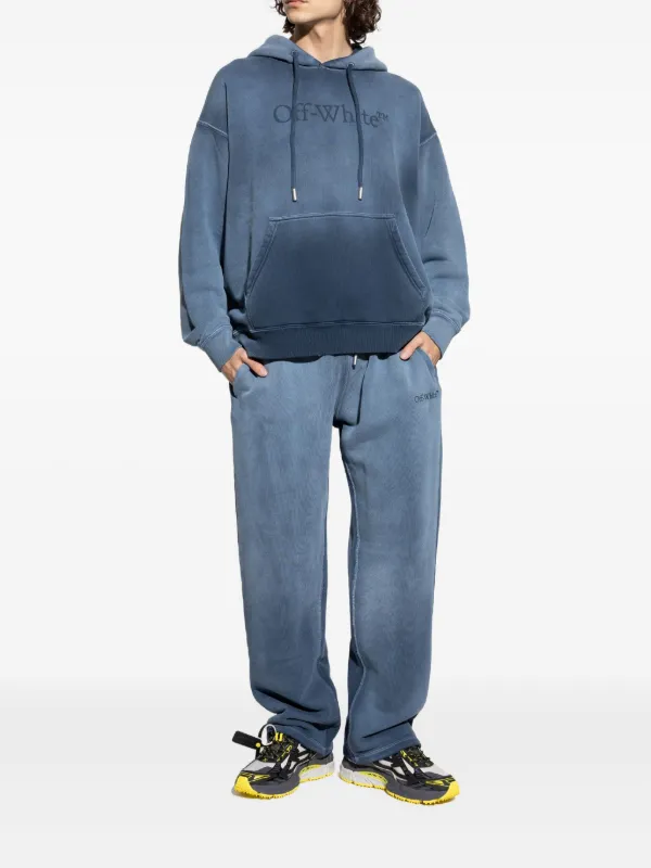 Off-White Drawstring Track Pants Blue FARFETCH FI