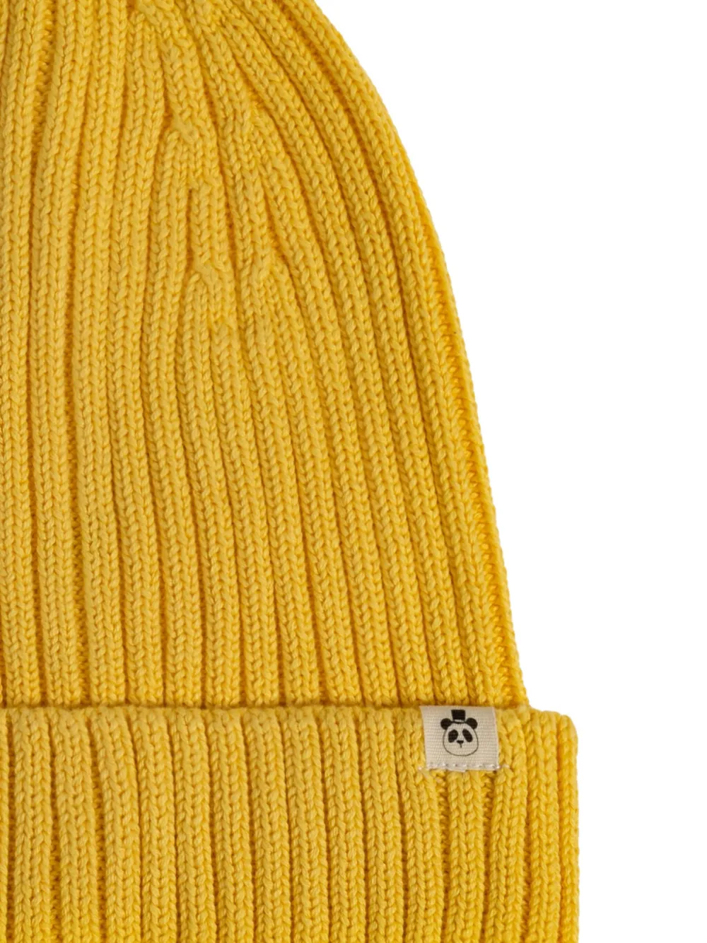 Mini Rodini Ribgebreide muts Geel