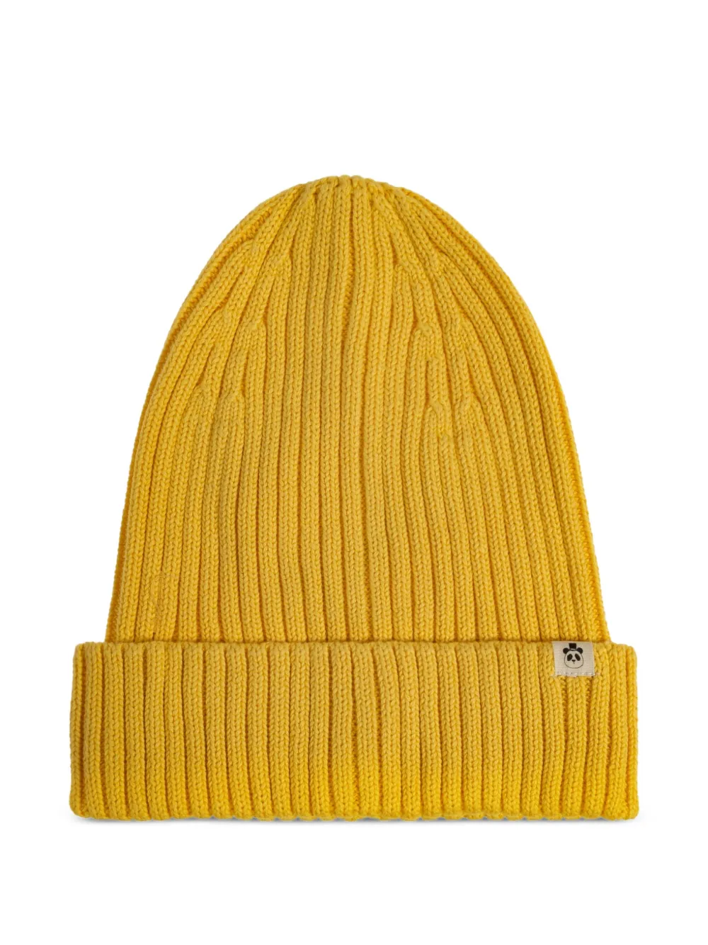 Mini Rodini ribbed beanie hat | Yellow | Image 1